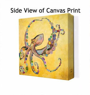 Octopus on Gold - Canvas Giclée Print