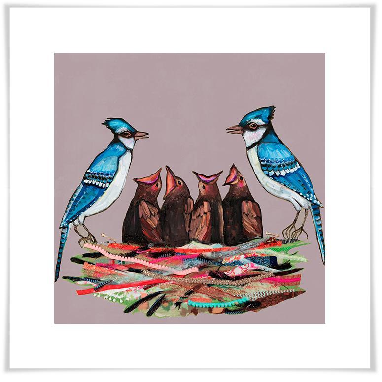 Cowbirds and Nest - Paper Giclée Print