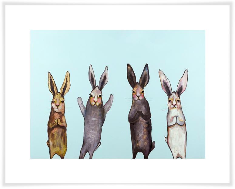 Four Bunnies - Paper Giclée Print