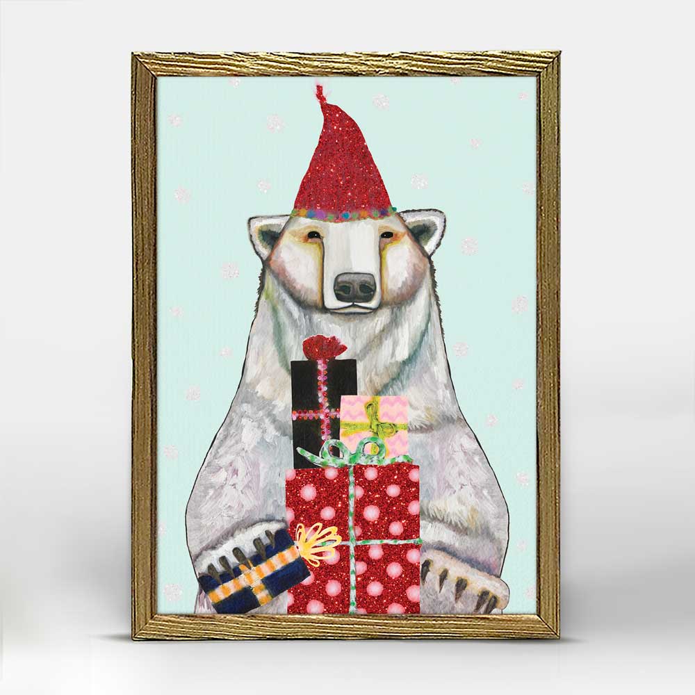 Holiday - Polar Bear Embellished Mini Print 5" X 7"