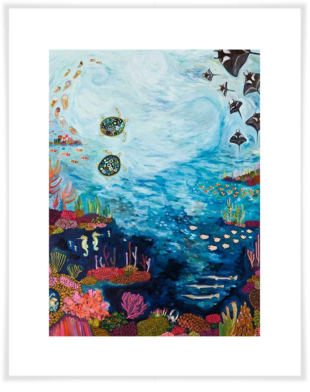 Manta Ray Reef - Paper Giclée Print