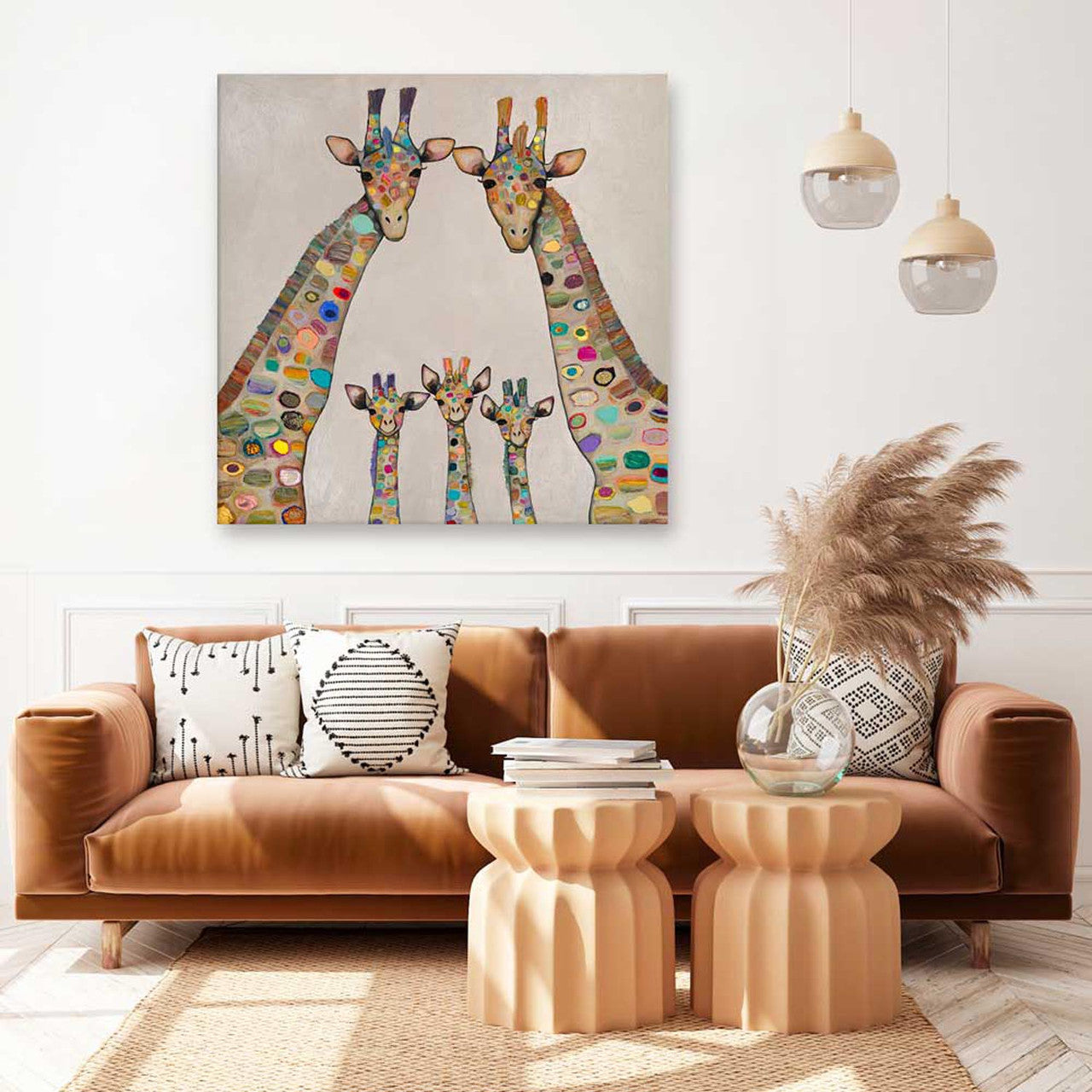 Family Of Giraffes - Canvas Giclée Print