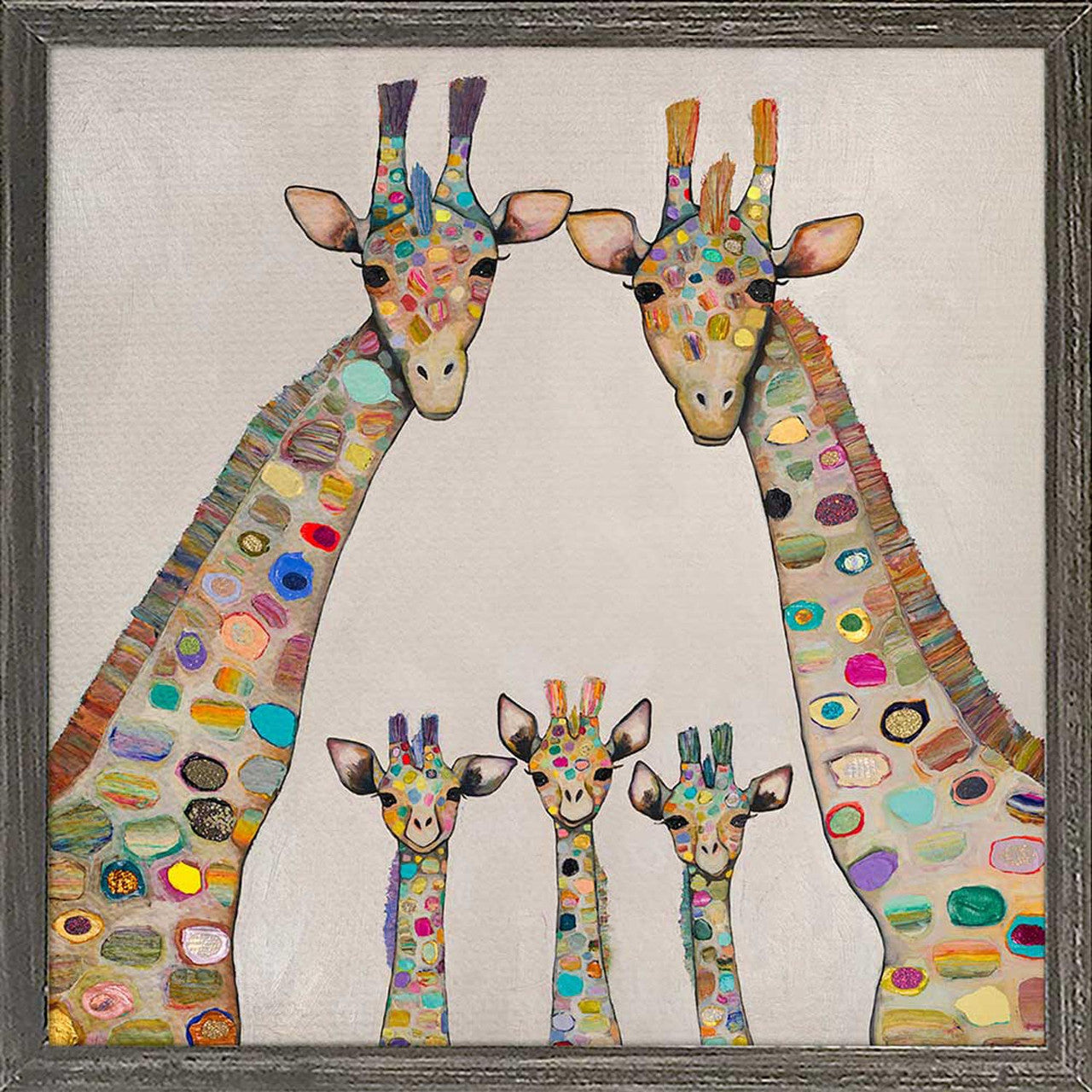 Family Of Giraffes - Mini Print 6"x6"