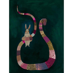 Pink Snake - Canvas Giclée Print