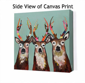 Designer Deer - Canvas Giclée Print
