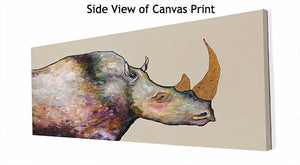 Giant Rhinoceros Cream - Canvas Giclée Print