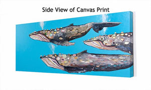 Humpback Whale Pod - Canvas Giclée Print