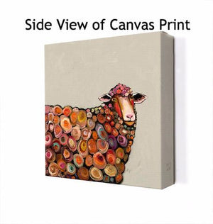 Lamb on Cream - Canvas Giclée Print