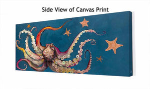 Octopus and Starfish - Canvas Giclée Print