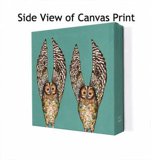 Owl Duo - Canvas Giclée Print