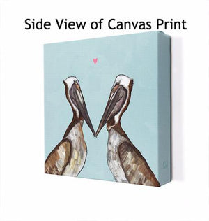 Pelican Love - Canvas Giclée Print