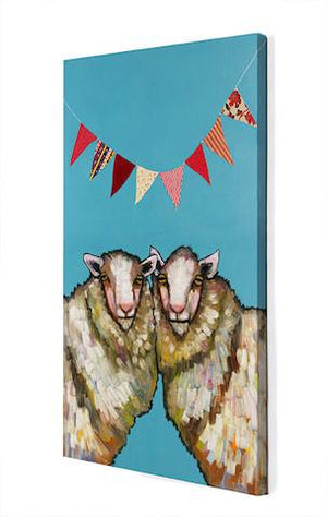 Sheep Birthday Party - Canvas Giclée Print