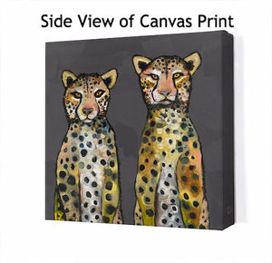 Two Wild Cheetahs - Canvas Giclée Print