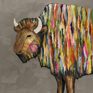 Bison in Putty - Canvas Giclée Print