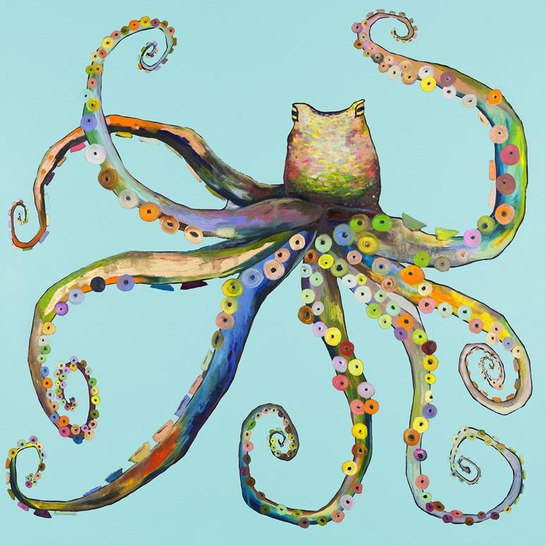 Bright Octopus - Canvas Giclée Print