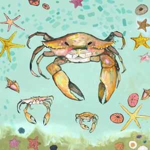 Crabs Trio - Canvas Giclée Print