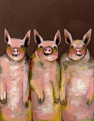 Little Piggies  - Canvas Giclée Print
