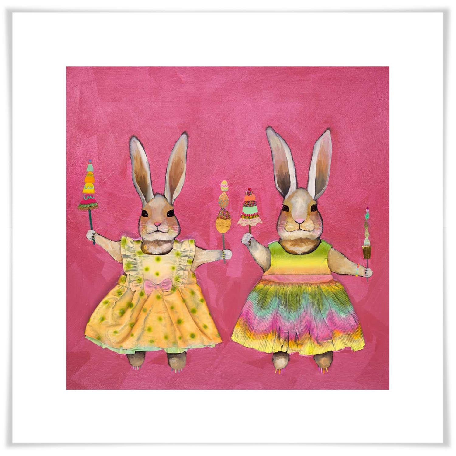 Summer Bunny Treats - Paper Giclée Print