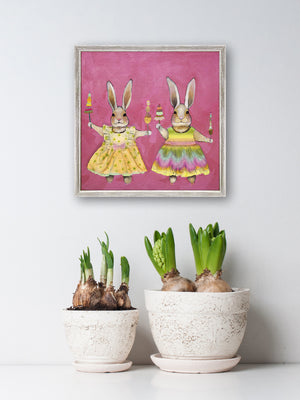 Summer Bunny Treats Mini Print 6"x6"
