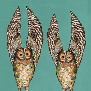 Owl Duo - Canvas Giclée Print