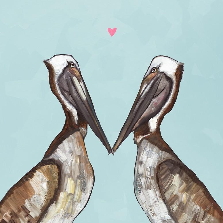 Pelican Love - Canvas Giclée Print