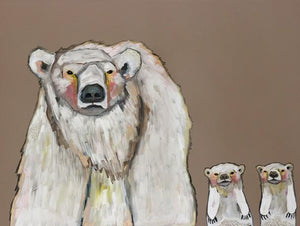 Polar Bear Cubs - Canvas Giclée Print