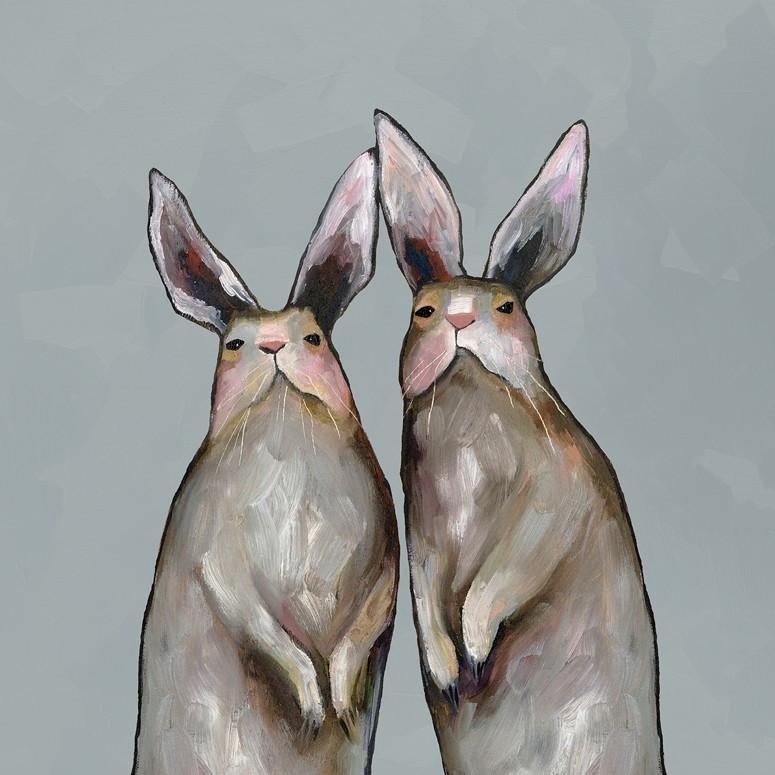 Rabbit Duo - Canvas Giclée Print