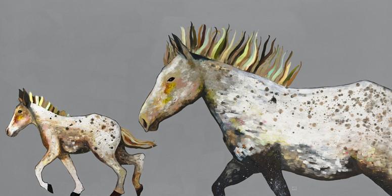 Speckled Pony Ride - Canvas Giclée Print