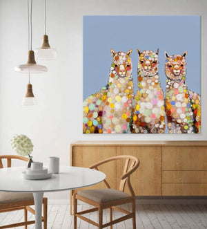 Alpaca Trio - Canvas Giclée Print