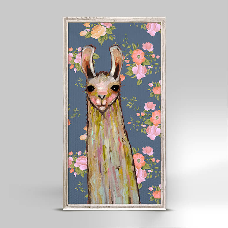 Baby Llama - Floral Mini Print 5"x10"
