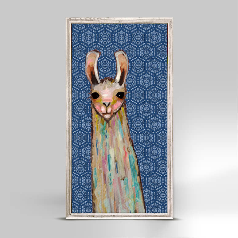Baby Llama on Bohemian Pattern Mini Print 5"x10"