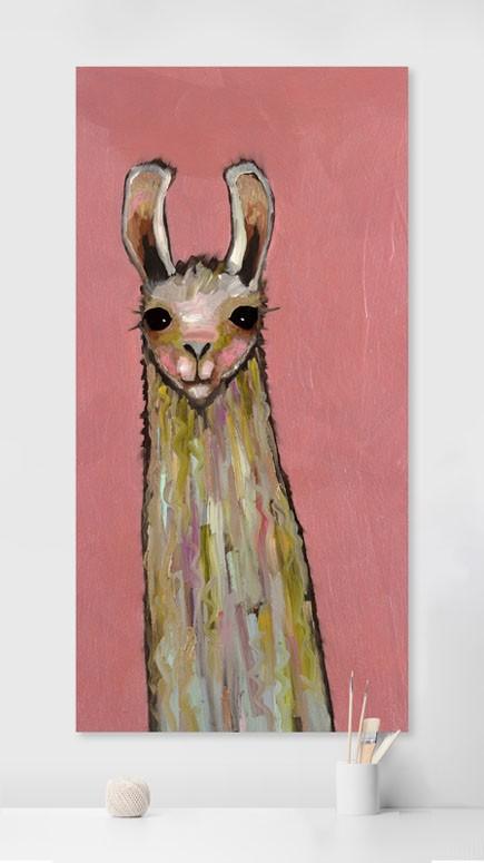 baby llama nursery wall art print