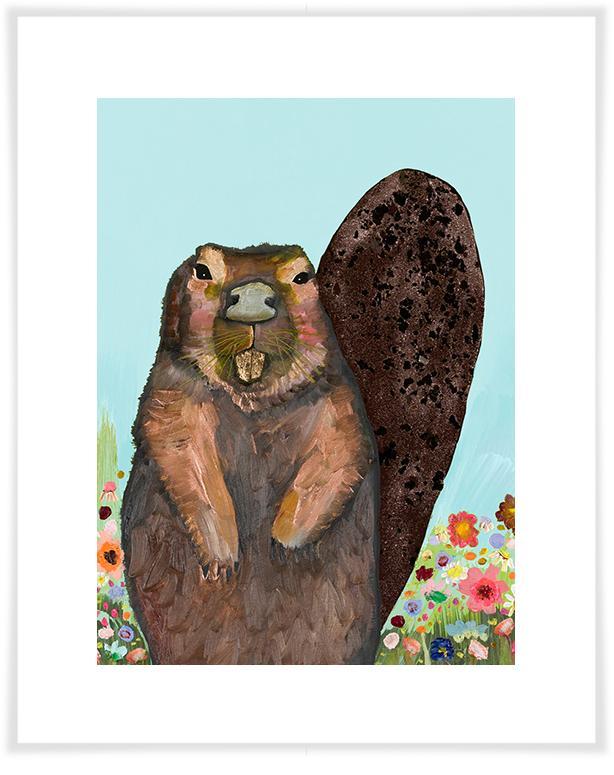 Beaver With Gold Teeth - Paper Giclée Print