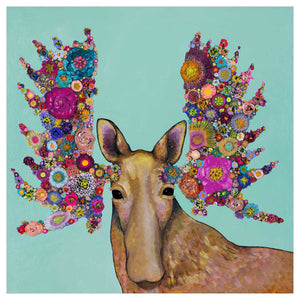 Blooming Moose - Canvas Giclée Print