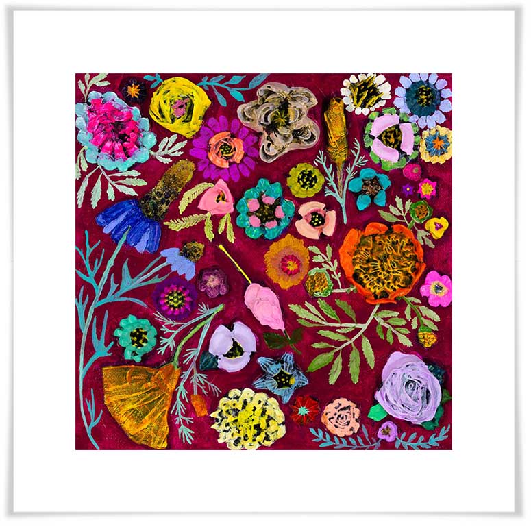 Bright & Bold - Merlot - Paper Giclée Print