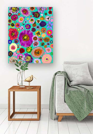 Bright & Bold - Turquoise - Canvas Giclée Print