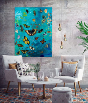 Butterfly Flurry - Canvas Giclée Print