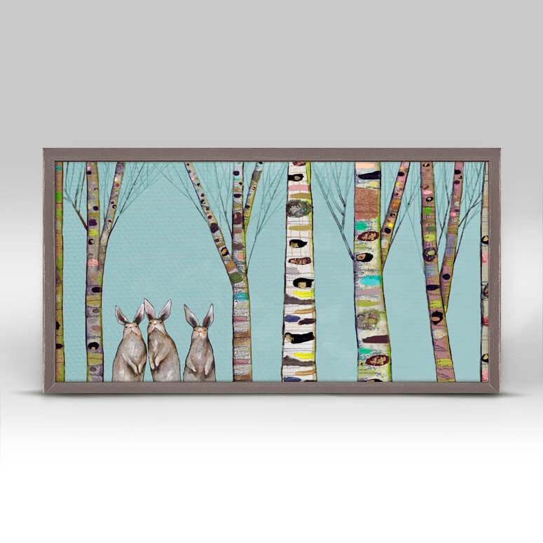 Bunnies in the Woods Mini Print 10"x5"