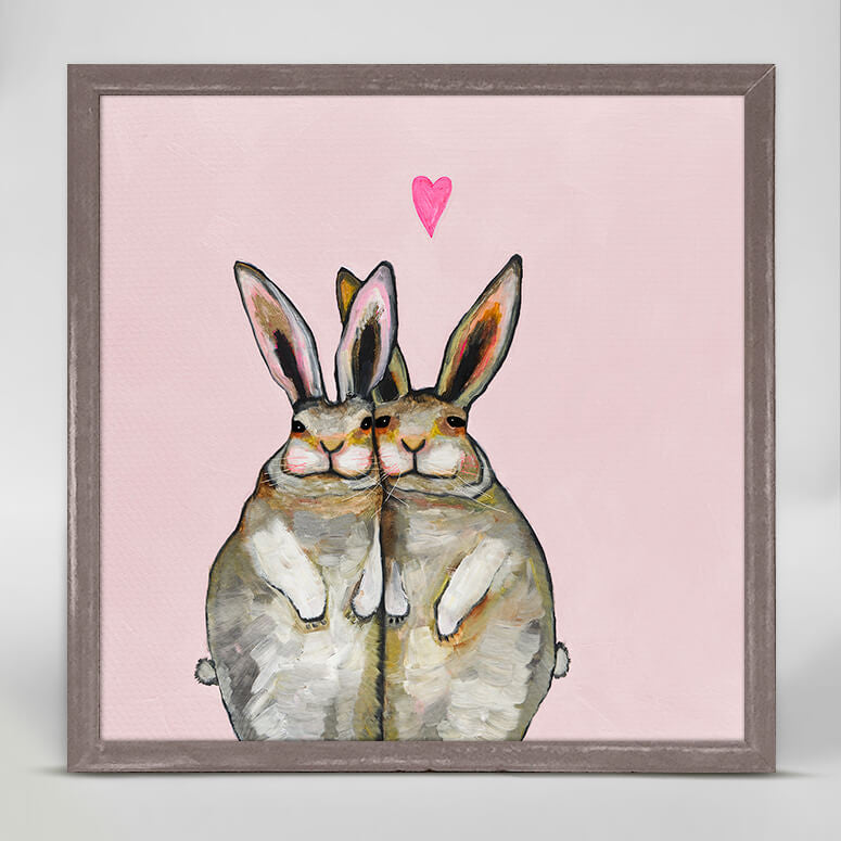 Cuddle Bunnies in Love Mini Print 6"x6"