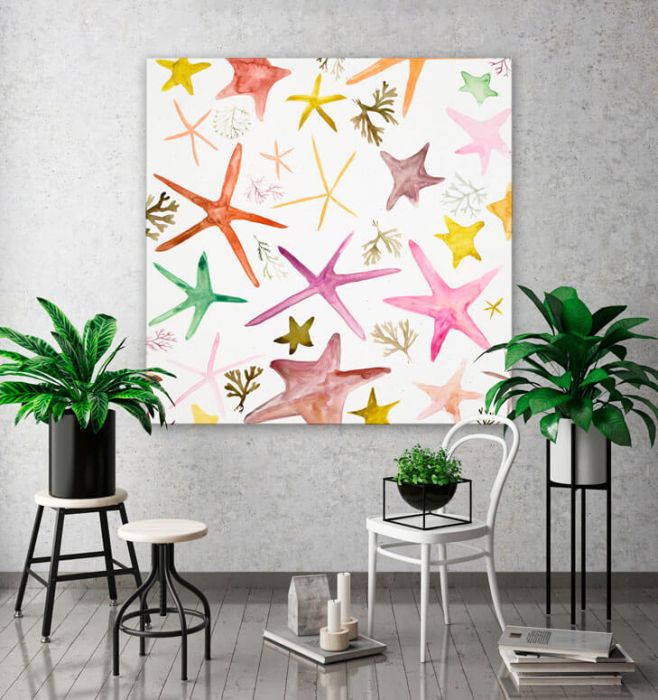 Colorful Starfish - Canvas Giclée Print