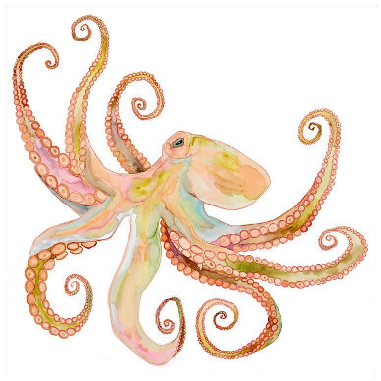 Solo Octopus - Canvas Giclée Print