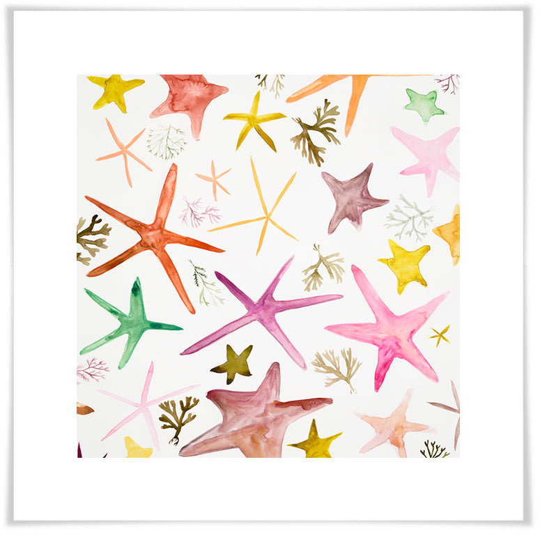 Colorful Starfish - Paper Giclée Print