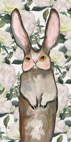 Forest Bunny Floral - Canvas Giclée Print