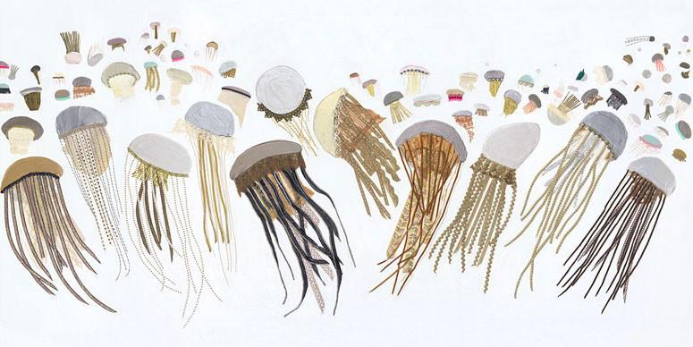 Jellyfish Row - Canvas Giclée Print