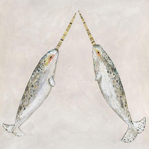 Narwhal Duo - Canvas Giclée Print