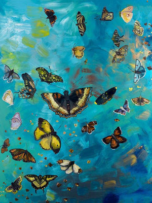 Butterfly Flurry - Canvas Giclée Print