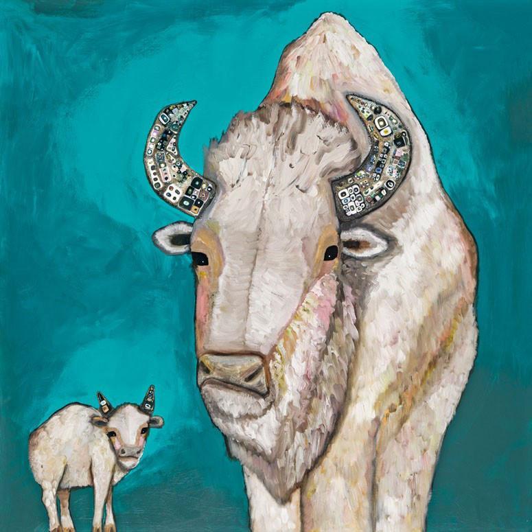 White Buffalo Calf - Canvas Giclée Print