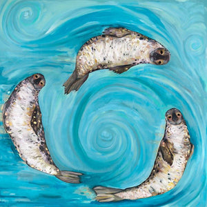 Ice Seals - Canvas Giclée Print