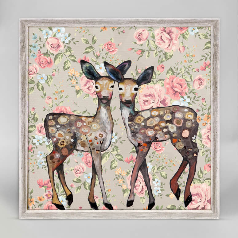 Dancing Deer - Floral Mini Print 6"x6"