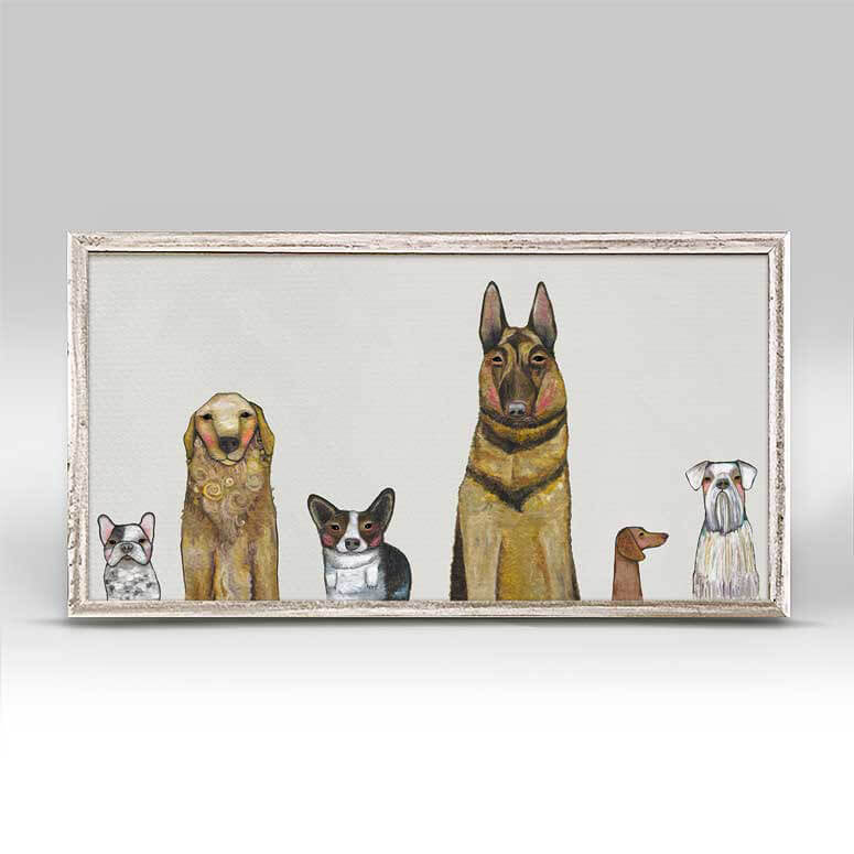 Dogs Dogs Dogs - Gray Mini Print 10"x5"